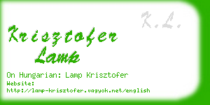 krisztofer lamp business card